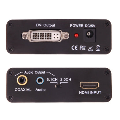 Rynx | NEWKENG X5 HDMI to DVI with Audio 3.5mm Coaxial Output Video Converter, US Plug