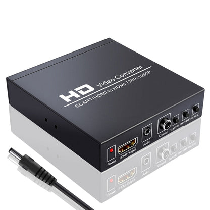 Rynx | NEWKENG NK-8S SCART + HDMI to HDMI 720P / 1080P HD Video Converter Adapter Scaler Box