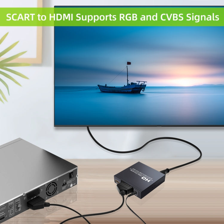 Rynx | NEWKENG NK-8S SCART + HDMI to HDMI 720P / 1080P HD Video Converter Adapter Scaler Box