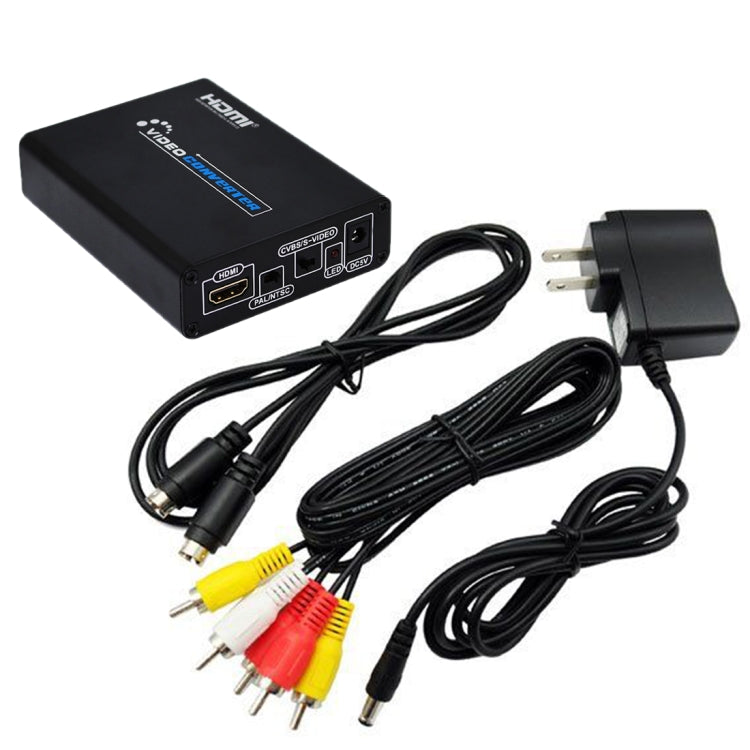 Rynx | HDMI to Composite / AV S-Video Converter RCA CVBS/L/R Video Converter Adapter, US Plug