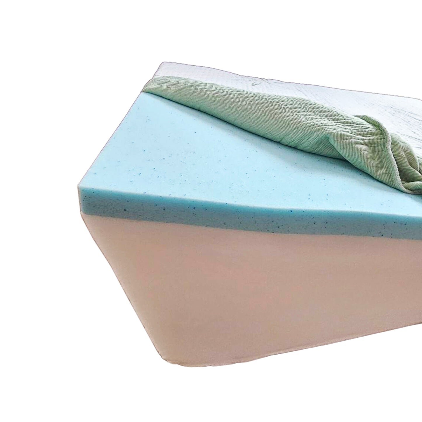 RYNX | 1x Bamboo Pillow Wedge Cushion Cooling Gel Memory Foam Fabric Bed Back Support