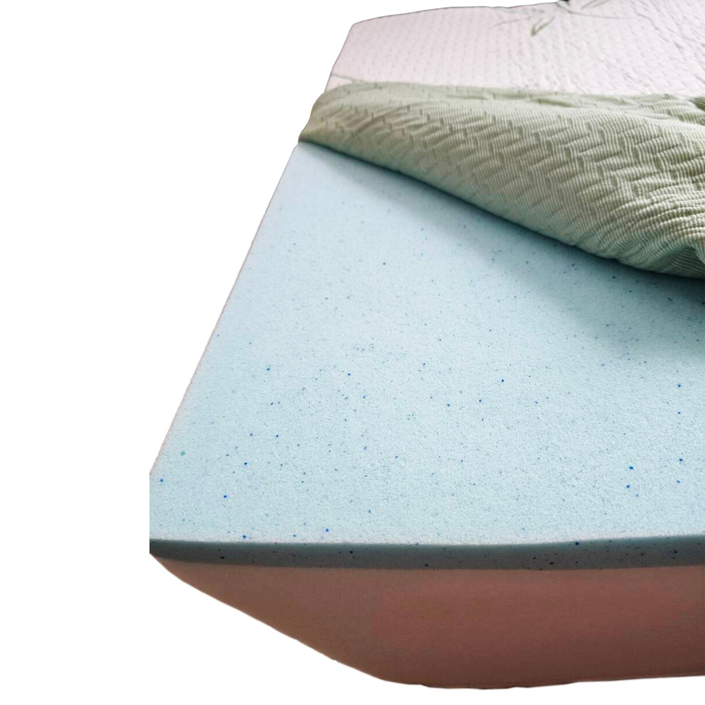 RYNX | 1x Bamboo Pillow Wedge Cushion Cooling Gel Memory Foam Fabric Bed Back Support