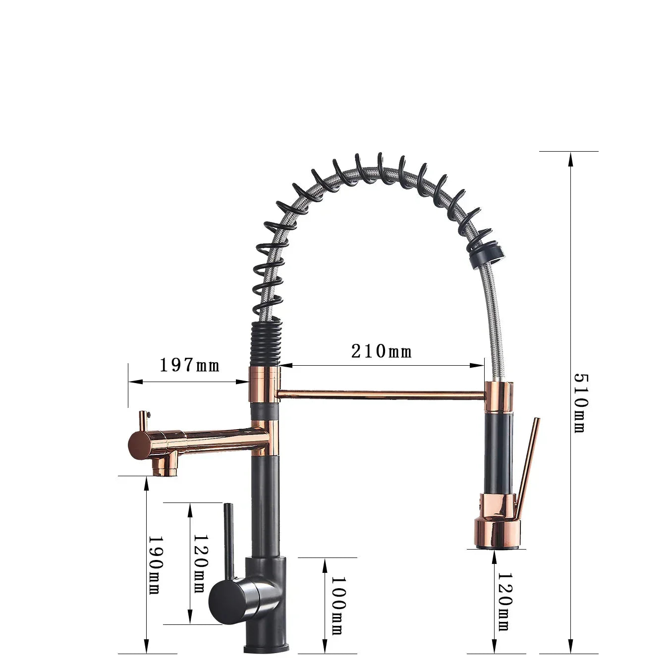 Rynx | AquaFlex – Pull-Out Kitchen Faucet with Double Swing