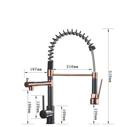 Rynx | AquaFlex – Pull-Out Kitchen Faucet with Double Swing
