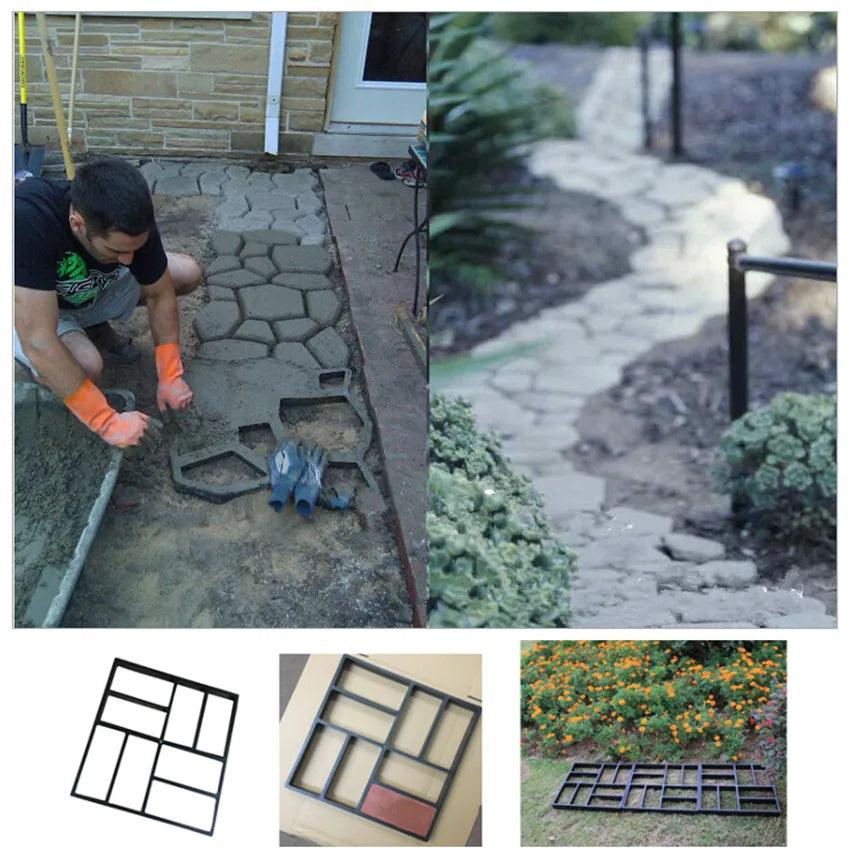 Rynx | DIY Garden Path Mold for Pavers - Create Custom Walkways with Manually Made Concrete Slabs