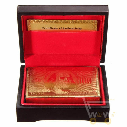 RYNX | 24K Gold-Plated Playing Card With Wooden Box