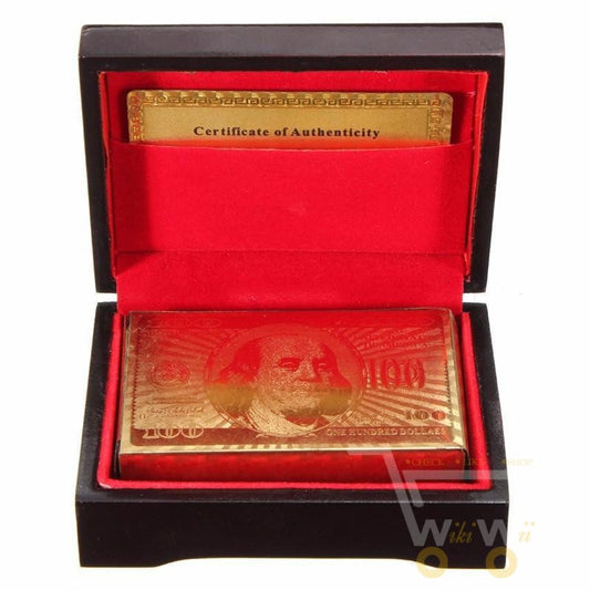 RYNX | 24K Gold-Plated Playing Card With Wooden Box