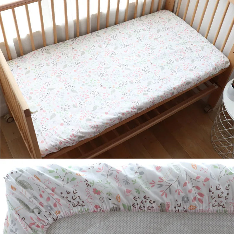 Rynx | Cotton Baby Bed Fitted Sheet Soft Mattress Cover