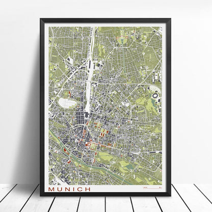 Rynx | Famous City Classic Maps Posters and Prints Wall Art Canvas Paintings Paris Copenhagen Madrid Map for Living Room Home Decor 1