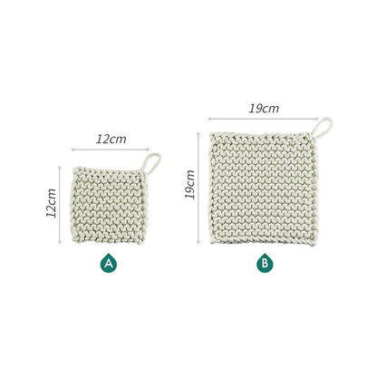 Rynx | Woven Pot Holder Cotton Coaster Heat Resistant Cup Mug Mat Coffee Tea Hot Drink Coaster Placemat Table Decoration Accessories