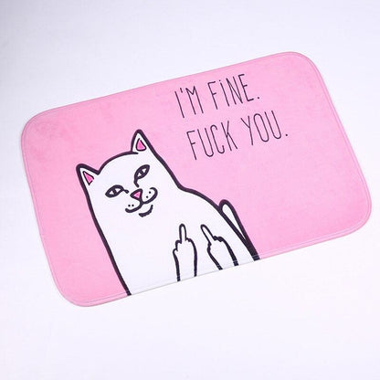 Rynx | Cartoon Cat Doormat "Go Away"