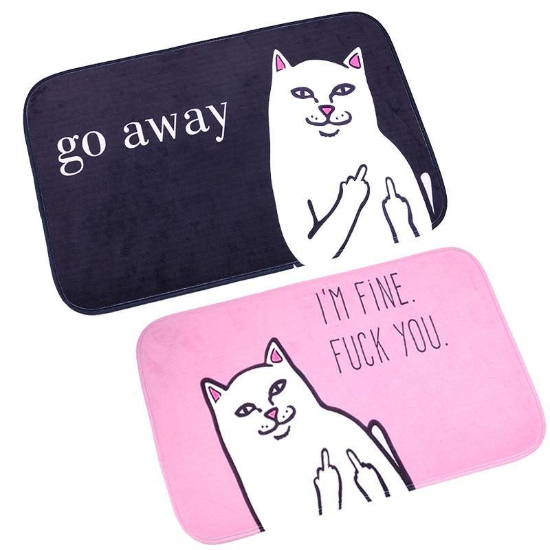 Rynx | Cartoon Cat Doormat "Go Away"