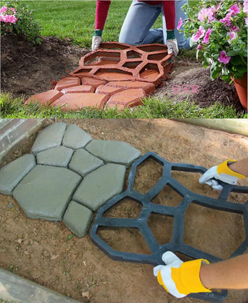 Rynx | DIY Garden Path Mold for Pavers - Create Custom Walkways with Manually Made Concrete Slabs