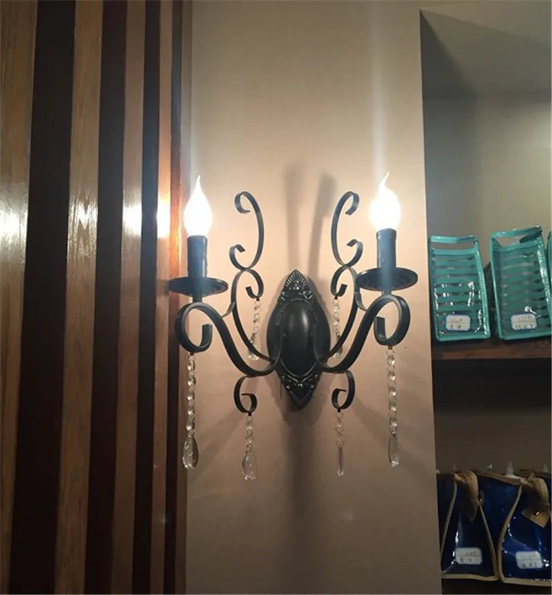 Rynx | CrystalVintage - Black Wall Lamp Living Room & Bedroom Lighting