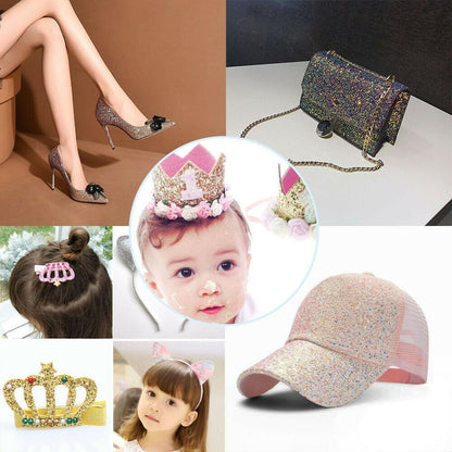 Rynx | Shiny Gem Star Chunky Glitter Faux Leather - Premium Craft Vinyl