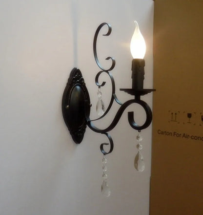 Rynx | CrystalVintage - Black Wall Lamp Living Room & Bedroom Lighting