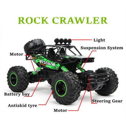 RYNX | Remote-Controlled Car, 4X4, Monster Truck, Rock Crawler, 2.4 G, Off-Road Climbing Car