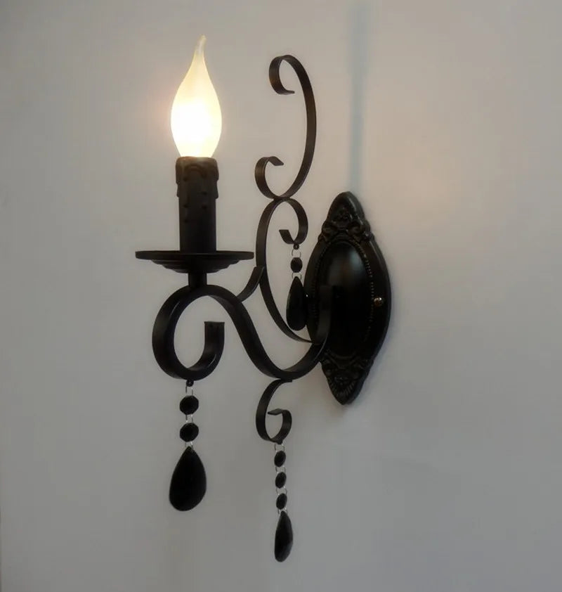 Rynx | CrystalVintage - Black Wall Lamp Living Room & Bedroom Lighting