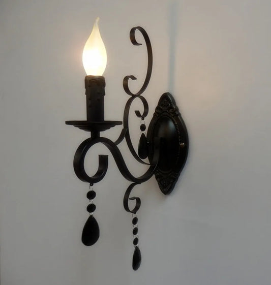 Rynx | CrystalVintage - Black Wall Lamp Living Room & Bedroom Lighting