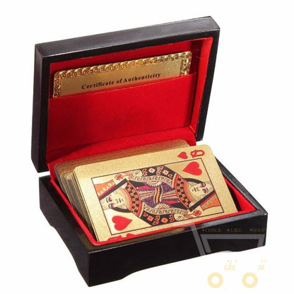 RYNX | 24K Gold-Plated Playing Card With Wooden Box