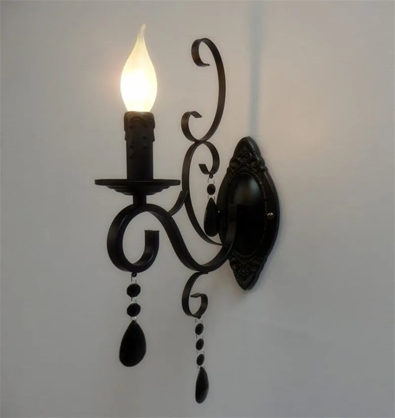 Rynx | CrystalVintage - Black Wall Lamp Living Room & Bedroom Lighting