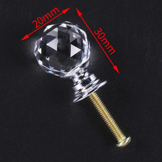 Rynx | Exquisite Diamond-Cut Crystal Glass Cabinet Knobs for a Stylish Home Upgrade