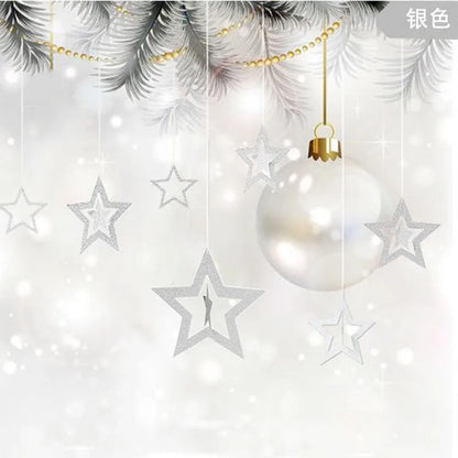 Rynx Rose Gold High Star Paper Garlands Banner Hanging for Wedding Christmas Decorations Kids Birthday Party Supplies Baby Party
