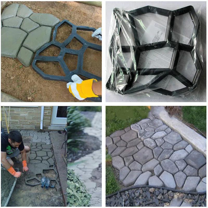 Rynx | DIY Garden Path Mold for Pavers - Create Custom Walkways with Manually Made Concrete Slabs