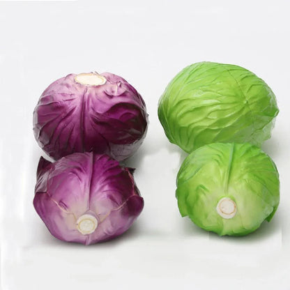 Rynx | Realistic Plastic Cabbage Decoration - Premium Quality Vegetable Replica