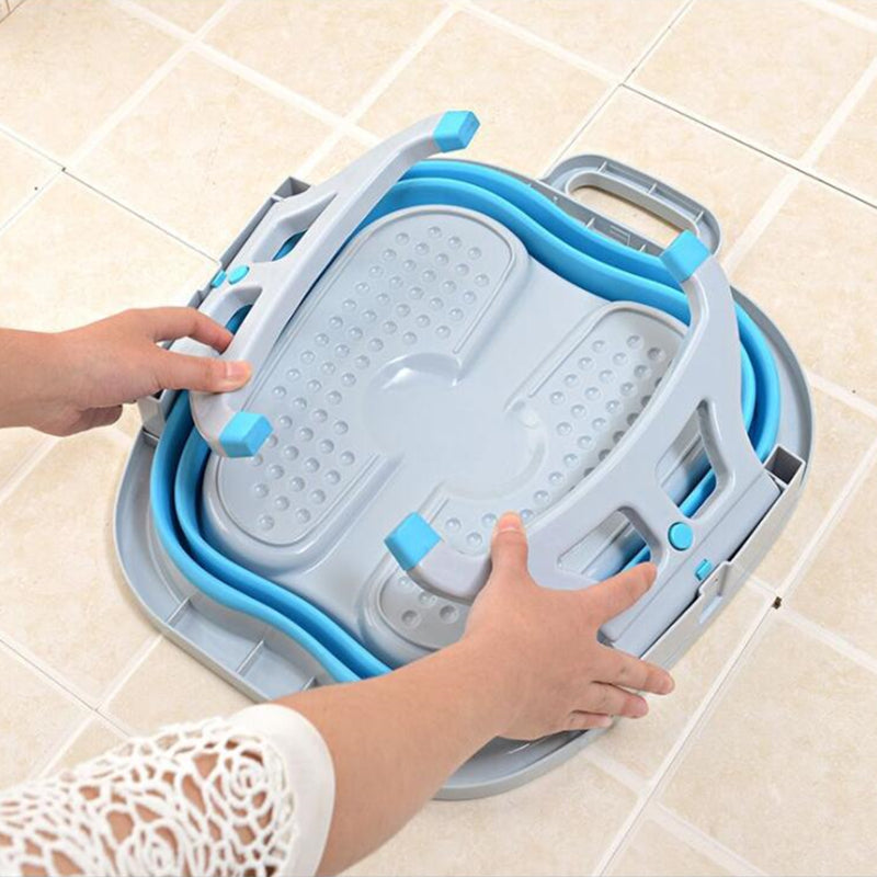 Rynx | Foldable foot pool silicone collapsible cube bath plastic foot pool