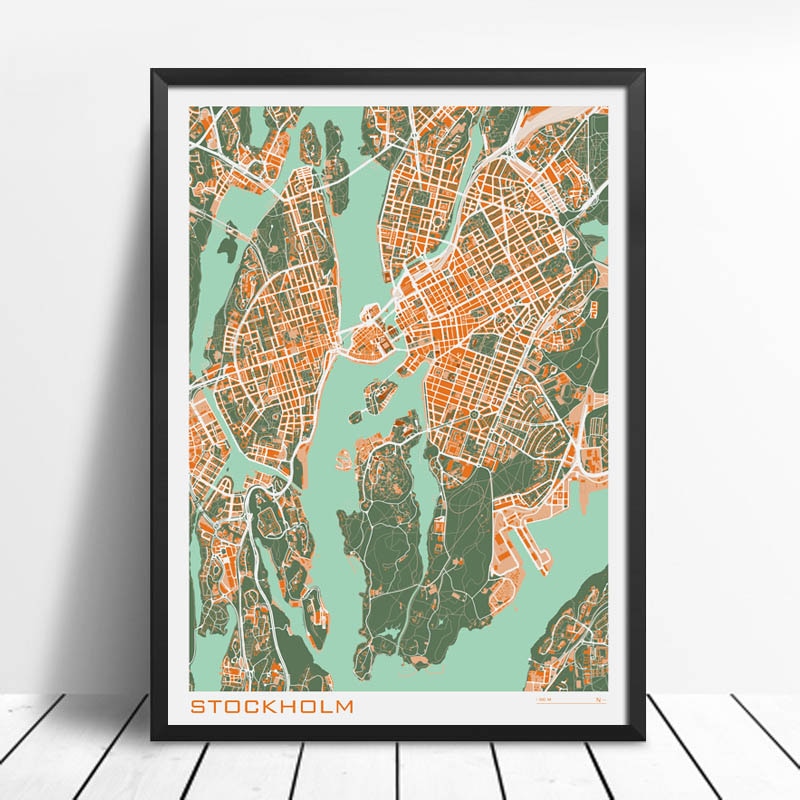 Rynx | Famous City Classic Maps Posters and Prints Wall Art Canvas Paintings Paris Copenhagen Madrid Map for Living Room Home Decor 1