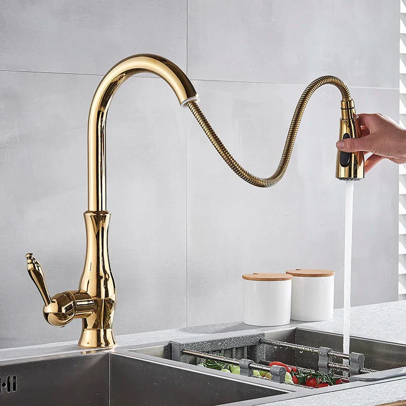 Rynx | GoldFlow – Gold Kitchen Faucet