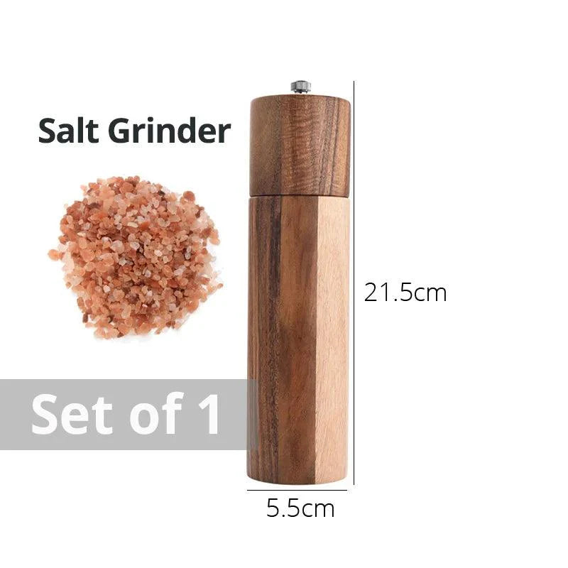Rynx | Elegant Acacia Wood Spice Mill Duo - Premium Kitchen Spice Mill