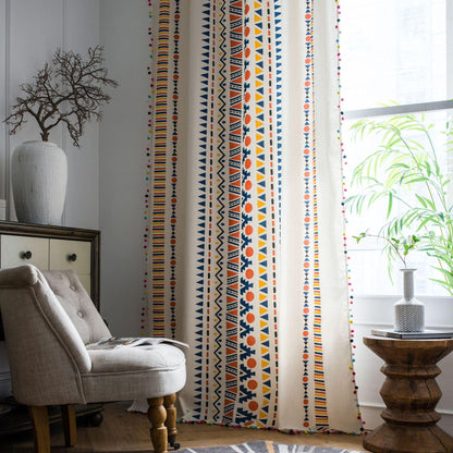 RYNX | Geometric Cotton Linen Curtains