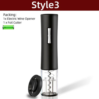Rynx | Electric Wine Opener - Automatic Corkscrew with Stand Holder, Foil Cutter, and Beer Bottle Opener - Kitchen and Bar Can Opener