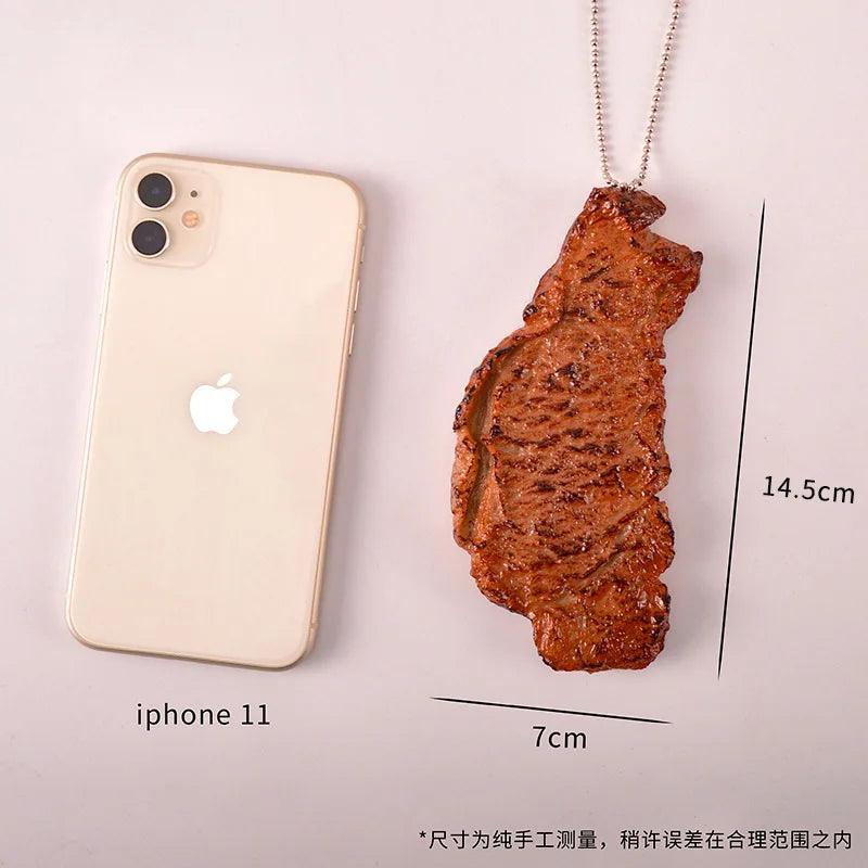 Rynx | Realistic Miniature Steak Replica for Dollhouses – Perfect Fake Food Props for Creative Play and Photography