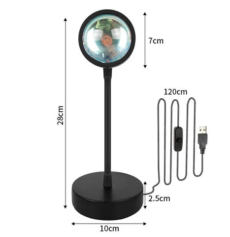 Rynx | GlowDusk – Sunset Lamp with Adjustable Colors and Angles