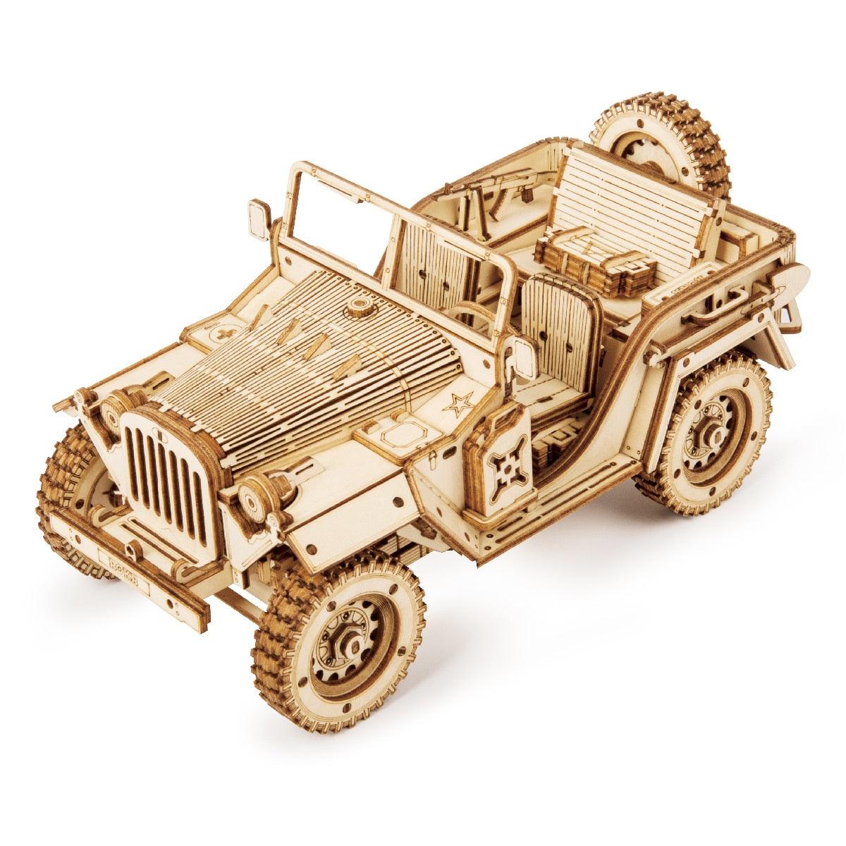Rynx | Historical 3D Wooden Army Jeep Model Kit for DIY Enthusiasts
