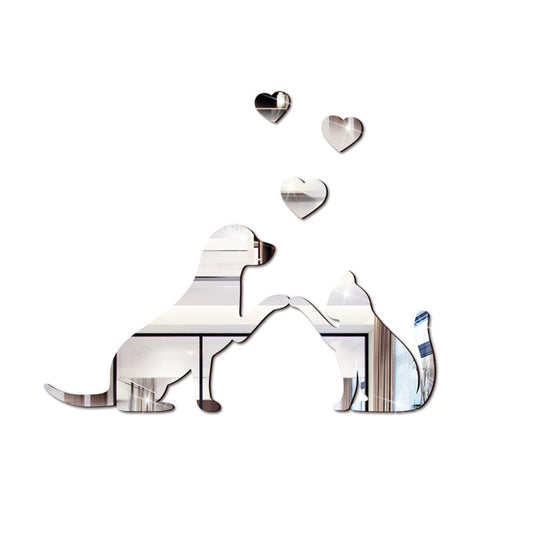 Rynx | Funny Cat and Dog Acrylic Wall Sticker