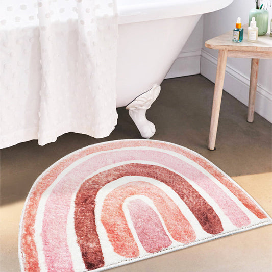 Rynx | Semi-Circle Red Rainbow Bathroom Mat