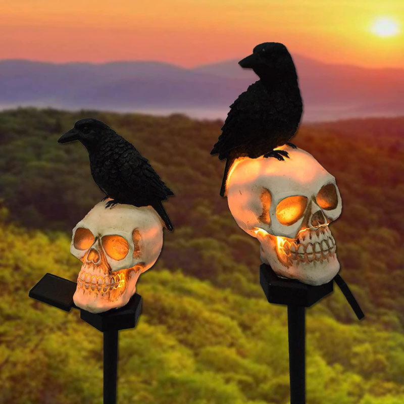 Rynx | Halloween Sun Skull & Crow Lamps For Garden Decorations