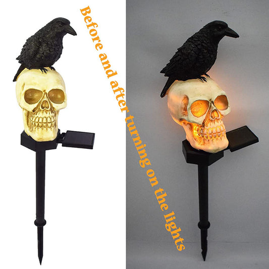 Rynx | Halloween Sun Skull & Crow Lamps For Garden Decorations