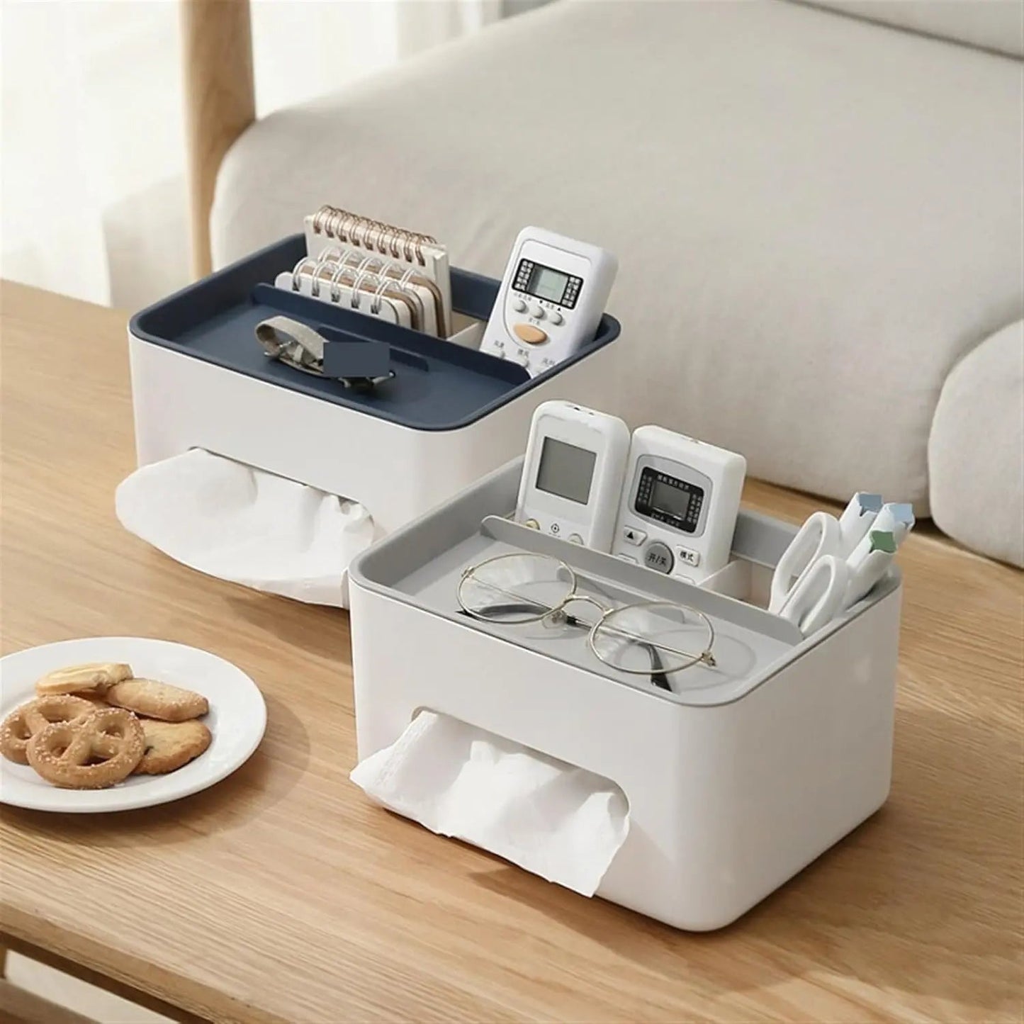 Rynx | Durable Multifunctional Tissue Box with Storage Compartments