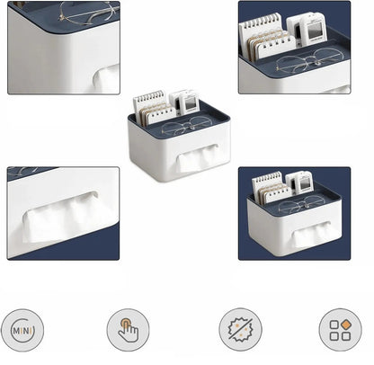 Rynx | Durable Multifunctional Tissue Box with Storage Compartments