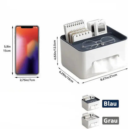 Rynx | Durable Multifunctional Tissue Box with Storage Compartments