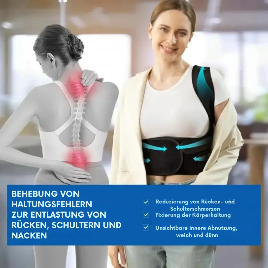Rynx | Posture correction for ladies & gentlemen – for back, shoulder & neck pain Black