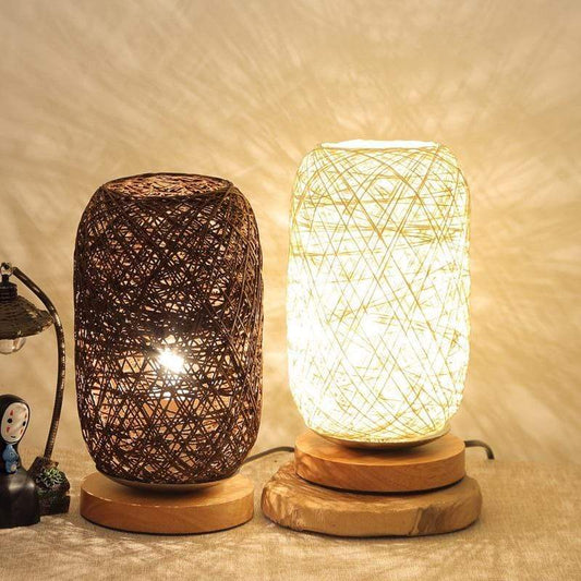 Rynx | - Night lamp made of rattan - Artisan elegance - Warm ambiance