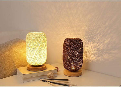 Rynx | - Night lamp made of rattan - Artisan elegance - Warm ambiance