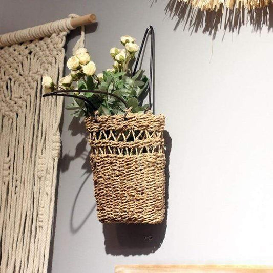 Rynx | Hand-Woven Seagrass Wall Hanging Flower Pot