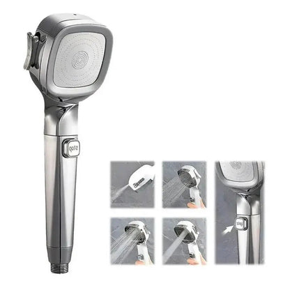 Rynx | Handheld shower with 4 spray modes & stop button – High pressure